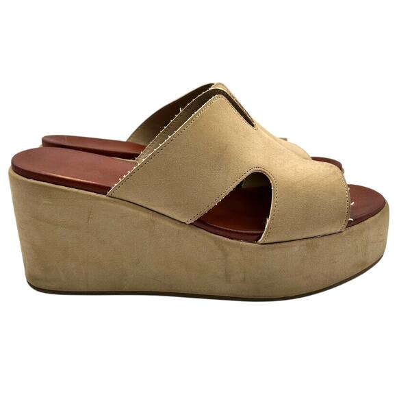 MIA Women's‎ Sand RETA Slip On Wedge Platform Sandal Size 9M - Picture 2 of 11